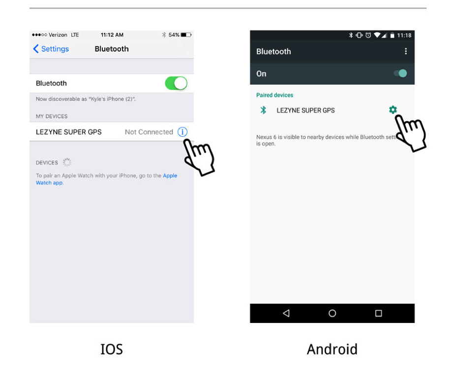 IOS and Android connectivity instructions